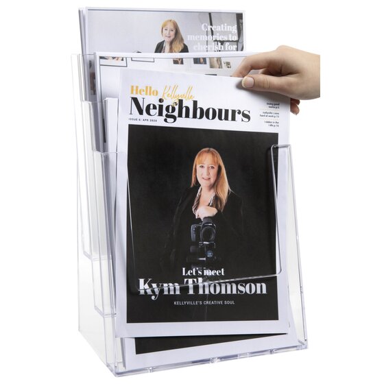 Esselte 31066 Brochure Holder A4 Portrait 3 Tier 3 Compartments