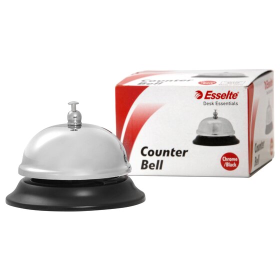 Esselte 30159 Counter Bell Chrome and Black