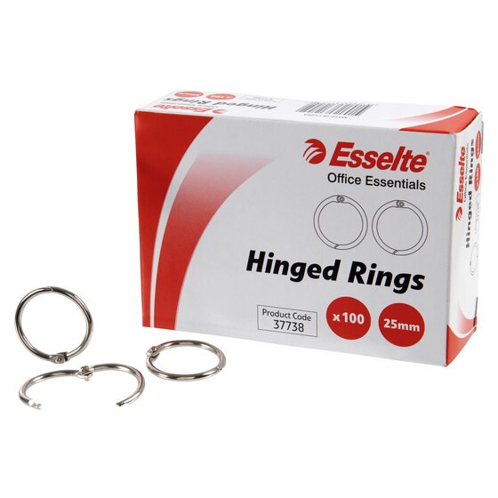 Esselte 37738 Hinged Rings No 6 25mm Box 100