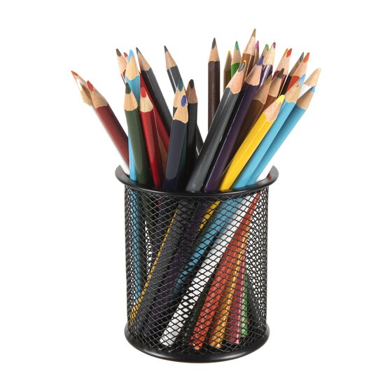Esselte 47547 Pencil Cup Metal Mesh Black