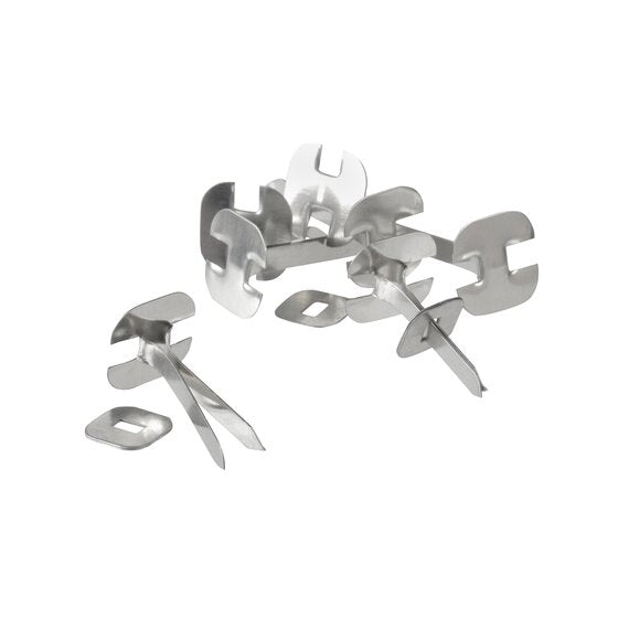 Esselte Paper Binders 63mm Silver Box 100