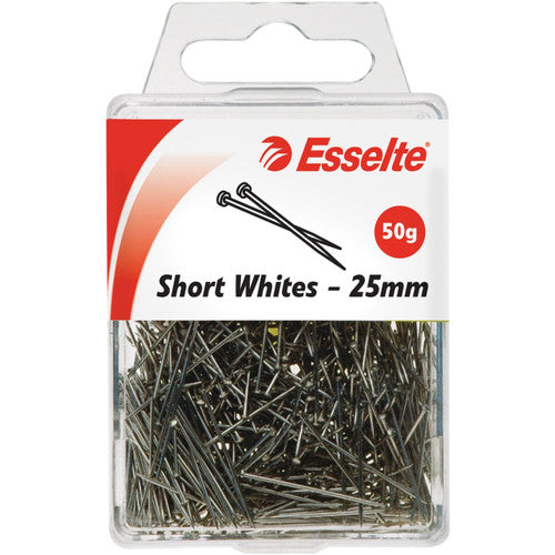 Esselte Dressmaker Pins 25mm Short White 50g