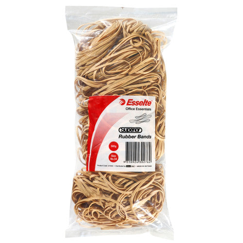 Esselte Superior Rubber Bands No. 34 Natural 500g