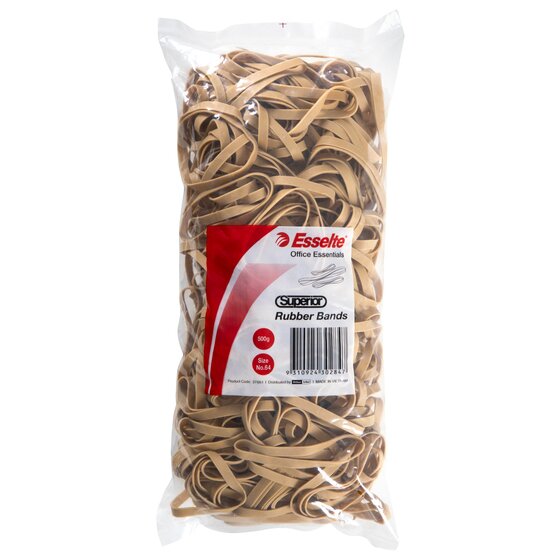 Esselte Superior Rubber Bands No. 64 500g Natural Colour Pack