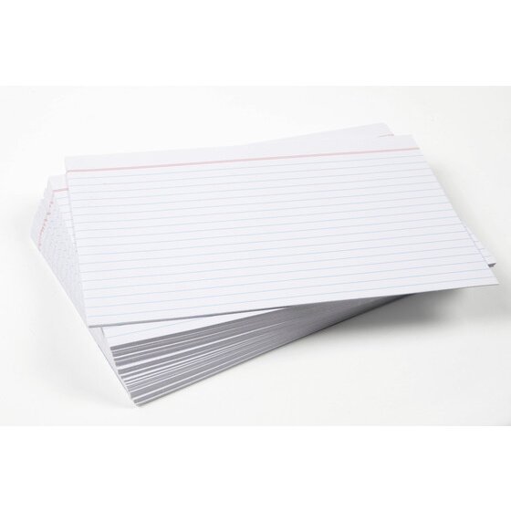 Esselte 31686 System Cards Ruled 203x127mm White Pack 100
