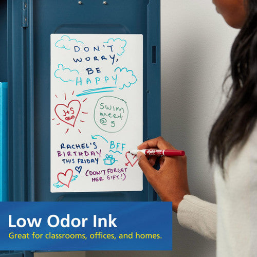 Expo 86003 Low Odour Dry Erase Markers Fine Tip Blue Box 12