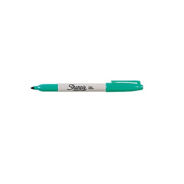 Sharpie Permanent Marker Fine Point Aqua Pack of 12