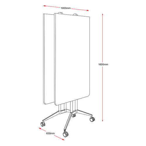 Rapidline Rapid Edge Folding Meeting and Boardroom Table 2400 x 1000mm Natural White