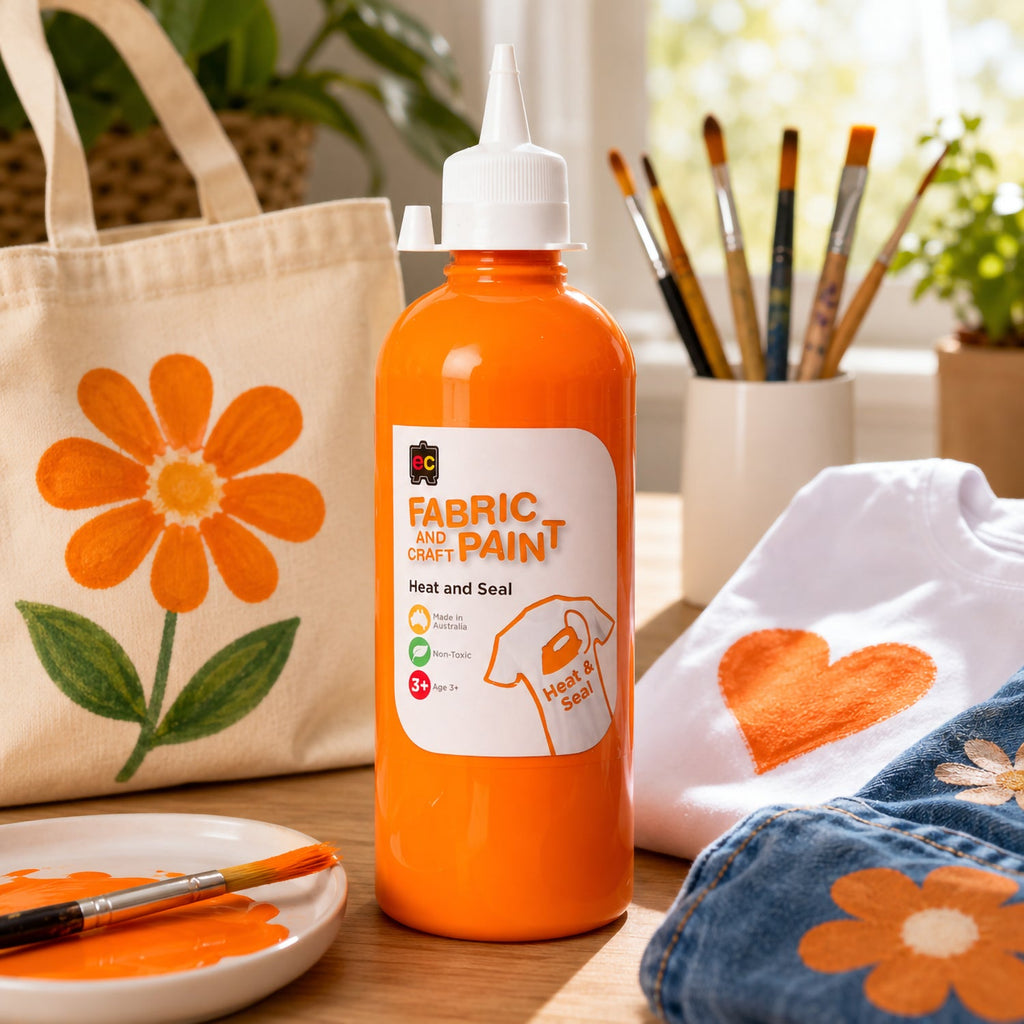 Fabric and Craft Paint 500ml Orange