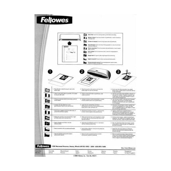 Fellowes A4 Lamination Carrier Pack 10