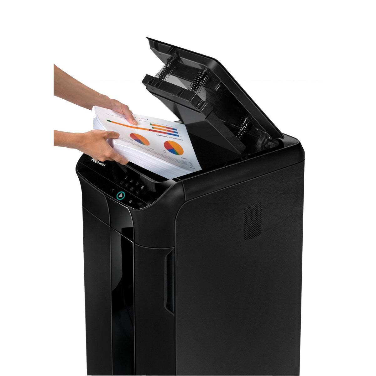 Fellowes AutoMax 350C Cross-Cut Auto-Feed Shredder 350 Sheet Tray DIN P-4