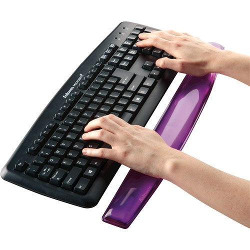 Fellowes Crystal Gel Keyboard Wrist Rest Purple 471.5mm
