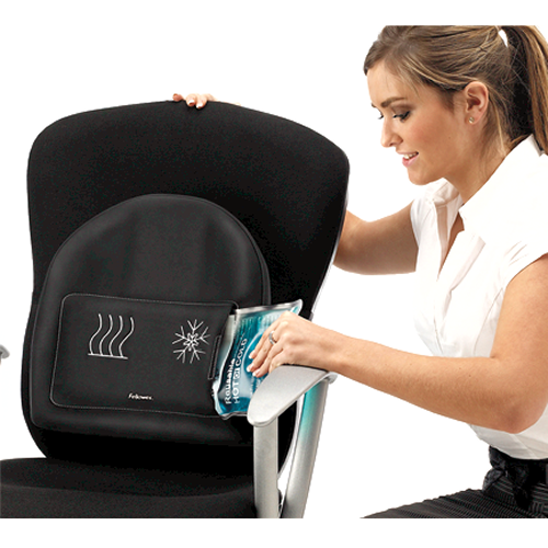 Fellowes Professional Series Heat and Soothe Back Support Black