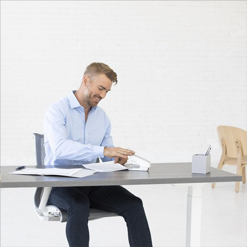 Fellowes LX840 Easypress Stapler with Microban 25 Sheets Half-Strip White