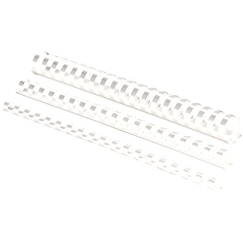 Fellowes Plastic Binding Combs 21 Ring 14mm Round White Pack 100