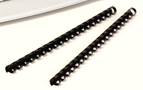 Fellowes Plastic Binding Combs 21 Ring 38mm Oval Black Pack 50