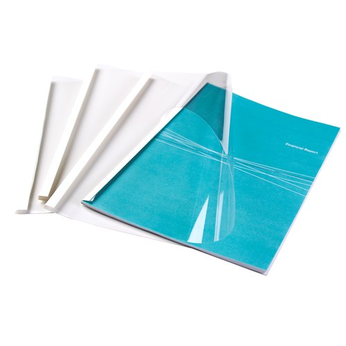 Fellowes Binding Covers Thermal Standard A4 3mm 16-30 Pages White Pack 100