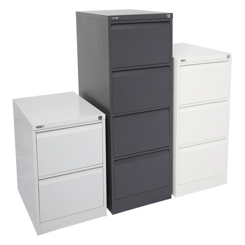 Rapidline Go Vertical Filing Cabinet 3 Drawer 460 x 620 x 1016mm Silver Grey