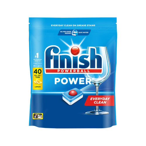 Finish Power Essential Lemon Sparkle Dishwashing Tablets 40s x 5