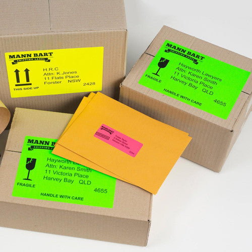 Avery Fluoro Green High Visibility Shipping Labels 99.1 x 67.7mm Pack 200