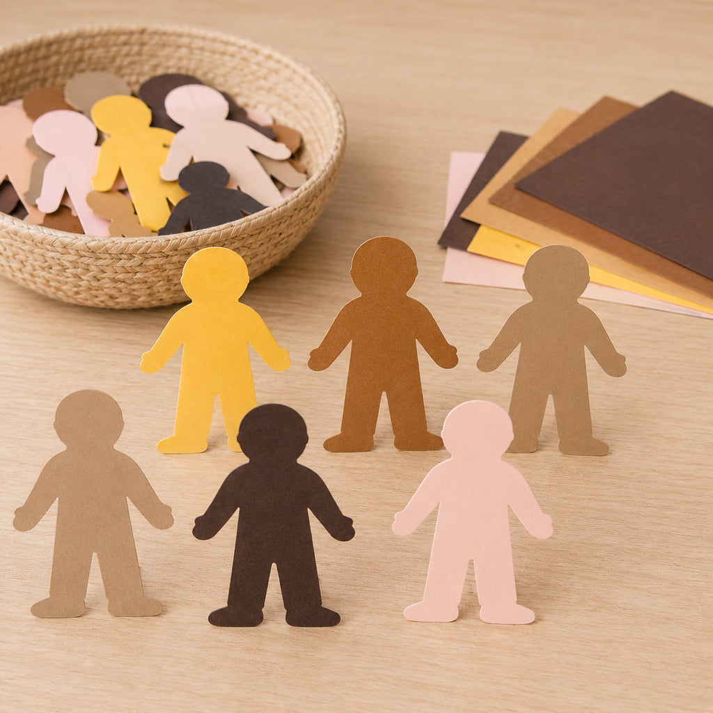 Friendship Colours Paper People Shapes Set of 30