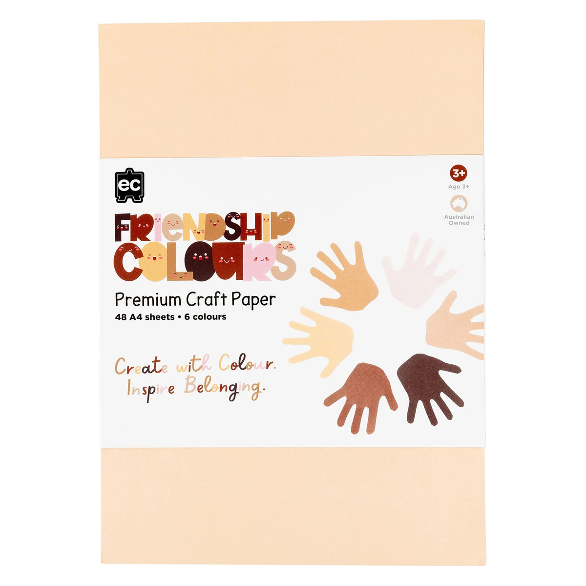 Friendship Colours Premium Craft Paper A4 Pack of 48