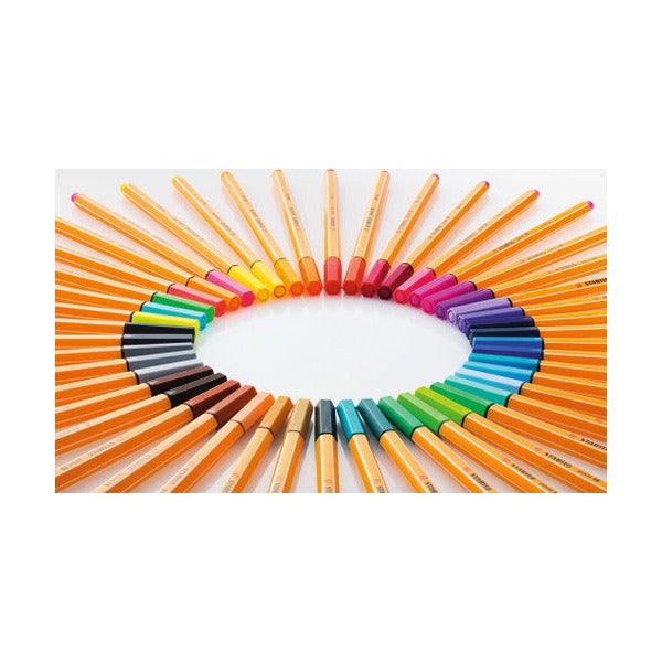 Stabilo Point 88 Fineliner Assorted Colours Rollerset of 25
