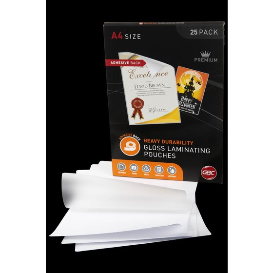 GBC Laminating Pouches A4 125 Micron Pack 25 Adhesive