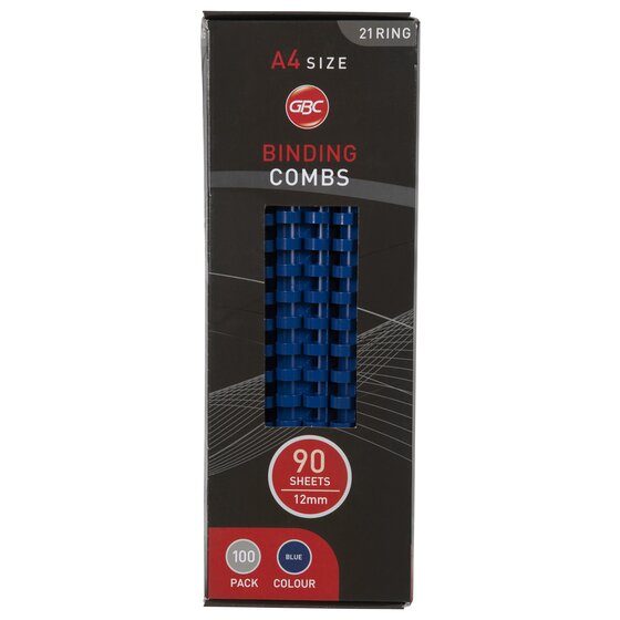 GBC Binding Comb 12mm Blue Pack of 100