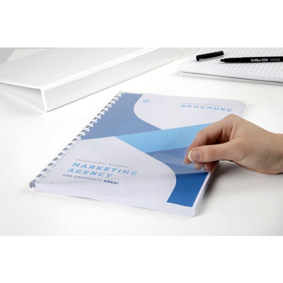 GBC Binding Cover A4 Clear 150 Micron Pack of 100