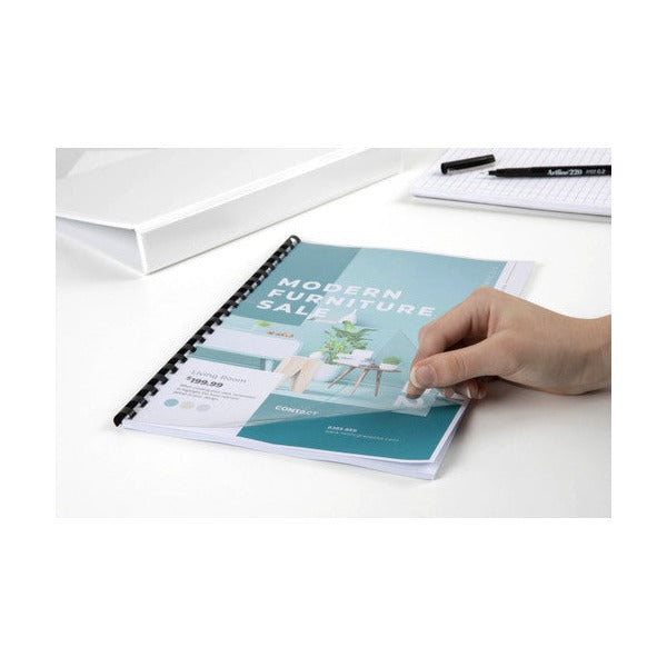 GBC Binding Cover A4 Clear 200 Micron Pack of 100