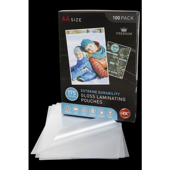 GBC Laminating Pouches A4 175 Micron Pack 100