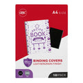 GBC Binding Cover A4 Leathergrain Black Pack of 100