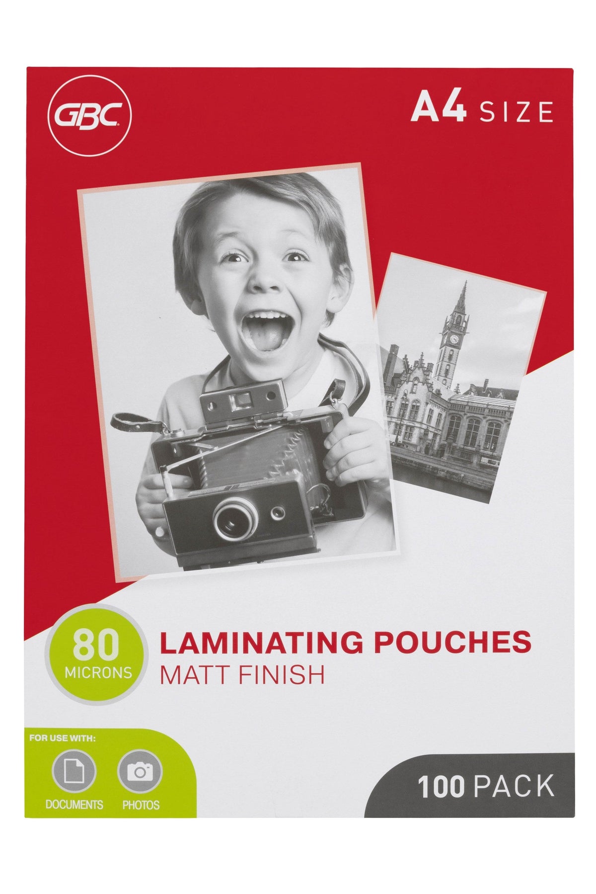 GBC Laminating Pouches A4 80 Micron Pack 100 Matt