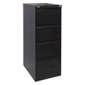 Rapidline Go Vertical Filing Cabinet 4 Drawer 460 x 620 x 1321mm Black Ripple
