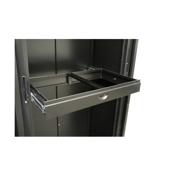 Rapidline Roll Out File Frame Only Black for Go Tambour Door Cupboard 900mm W