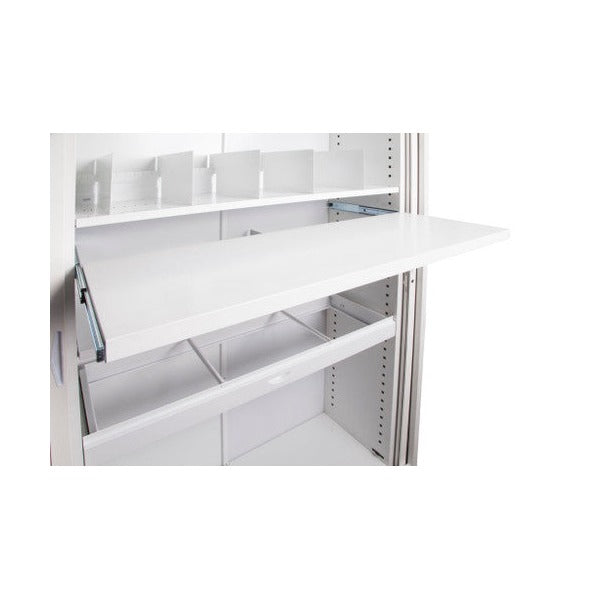 Rapidline Pull Out File Shelf Only White for Go Tambour Door Cupboard 1200mm W