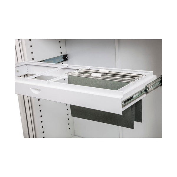 Rapidline Roll Out File Frame Only White for Go Tambour Door Cupboard 1200mm W