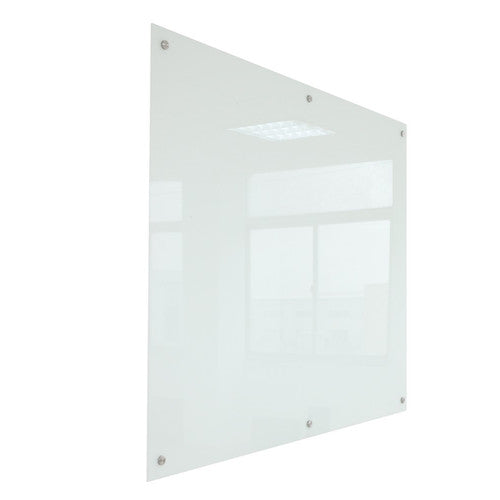 Rapidline Glass Writing Board with Chrome Fittings 1200 x 15 x 900mm