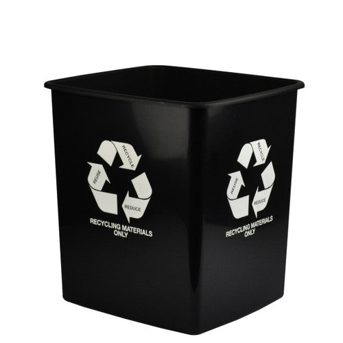 Italplast GreenR Tidy Bin Recycling Materials Only 15 Litre Black