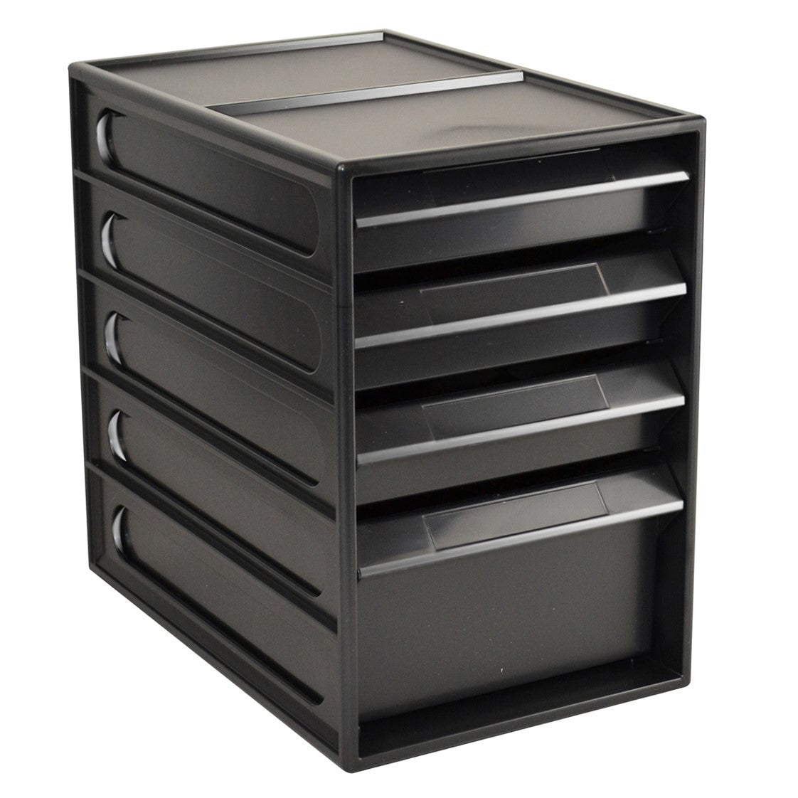 Italplast 4 Drawer Office Organiser Greenr Recycled Black