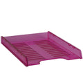 Italplast Slimline Multi-Fit Document Tray A4 Tinted Pink