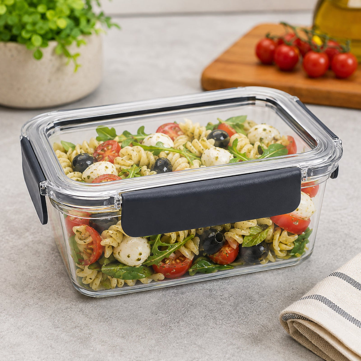 Italplast Snap Lock Food Container 1300ml Clear