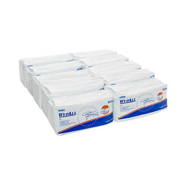 WypAll L30 Embossed Wiper Single Sheet 3 Ply Blue 75 Sheets Packs of 10