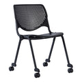 Konfurb Keen Chair 4 Leg with Castors Black
