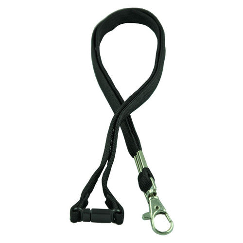 Osmer Lanyard D Clip 45cm Safety Release Black Pack 20