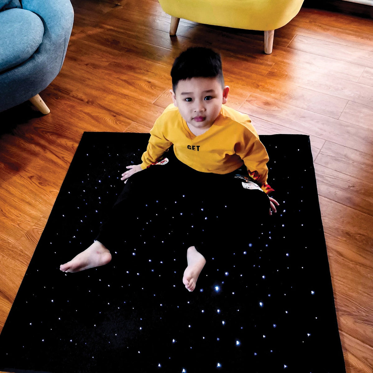 LED Sensory Carpet 95 x 95cm Fibre Optic Rechargeable