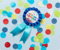 Learning Can Be Fun Giggle and Grow Birthday Badge Blue