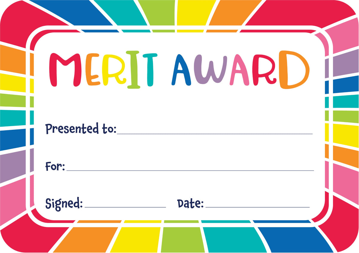 Learning Can Be Fun Giggle and Grow Merit Award Certificates Pack of 30