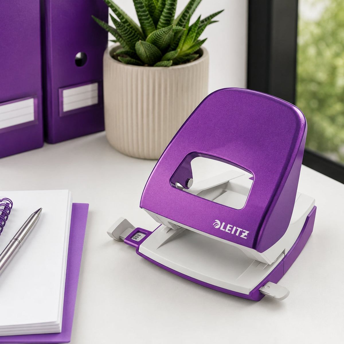 Leitz NeXXt WOW Punch 2 Hole 30 Sheet Purple